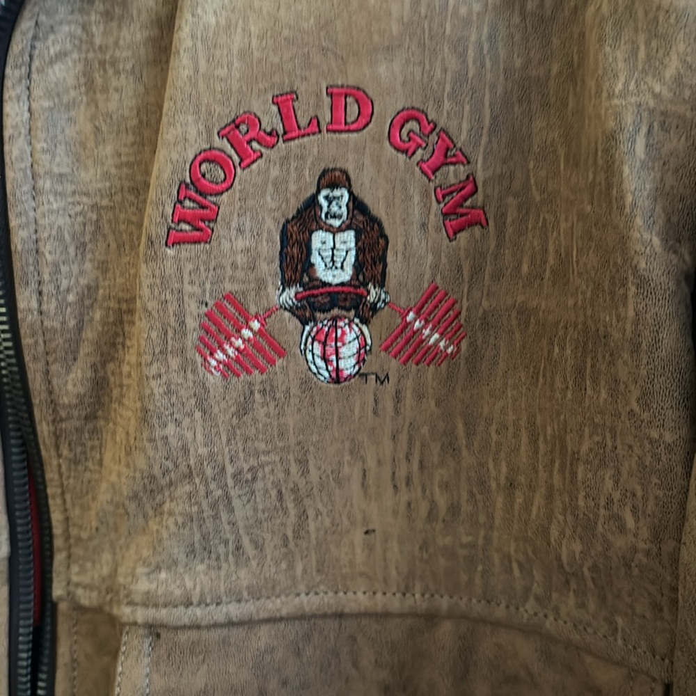 RARE Tony Nowak custom World Gym leather jacket - Picture 4 of 11